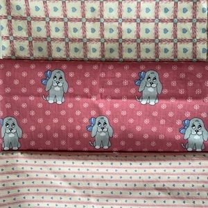 3 pieces of Poly/Cotton blend fabric.Total 44”x74”